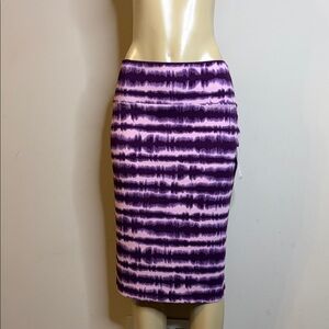 LuLaRoe Cassie Purple Tie-Dye Women's Skirt Size L